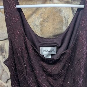 Chadwick's Brown Sleeveless Dress With Jacket